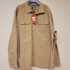 The North Face Men's Long-Sleeve Kershaw Moleskin Shirt, (Moab Khaki, X-Large)